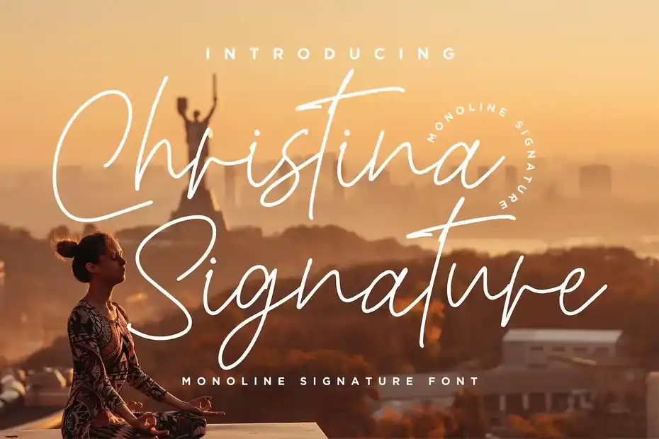 فونت انگلیسی به سبک امضا Christina Signature Signature - 7