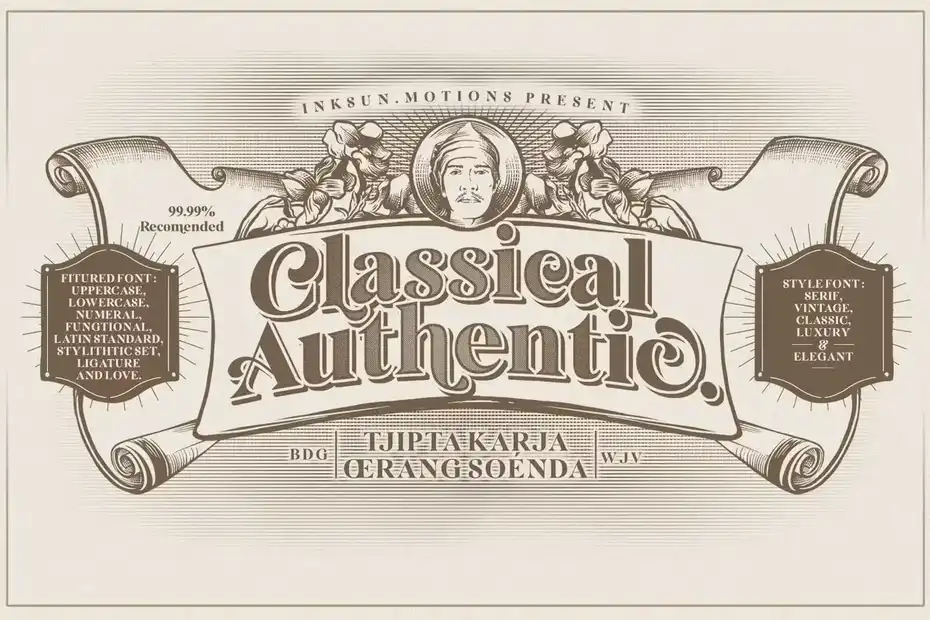 فونت انگلیسی کلاسیک Classical Authentic - 1