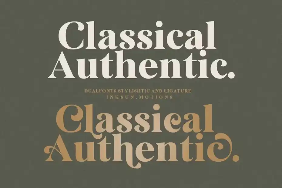فونت انگلیسی کلاسیک Classical Authentic - 17