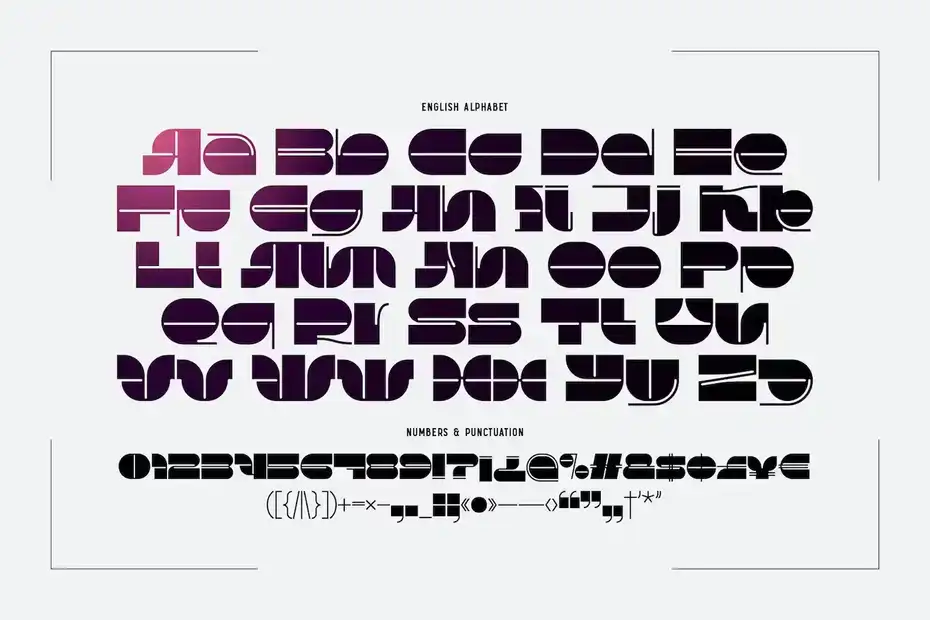 فونت انگلیسی هندسی Contraform - High Contrast Font - 3