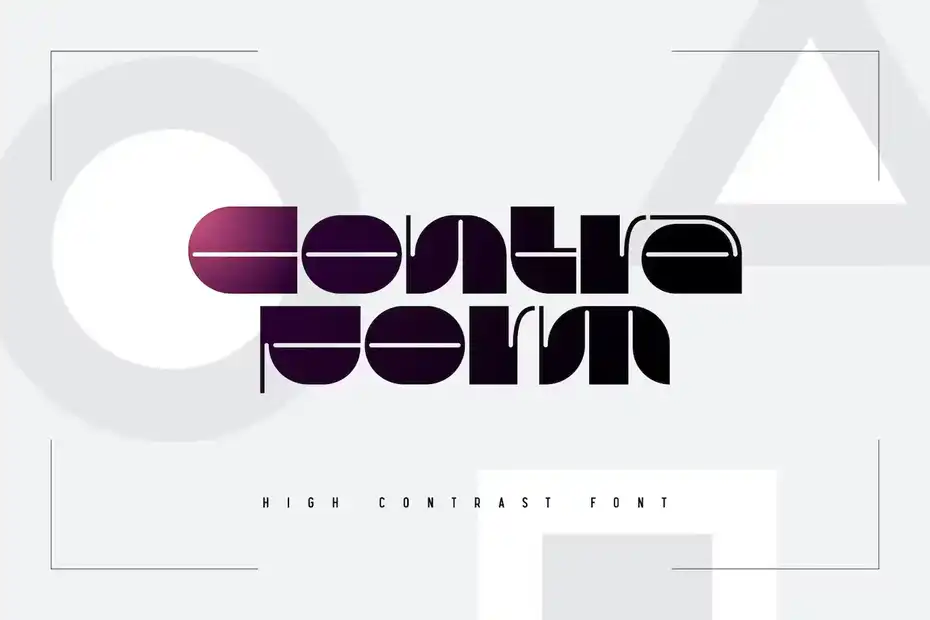 فونت انگلیسی هندسی Contraform - High Contrast Font - 5