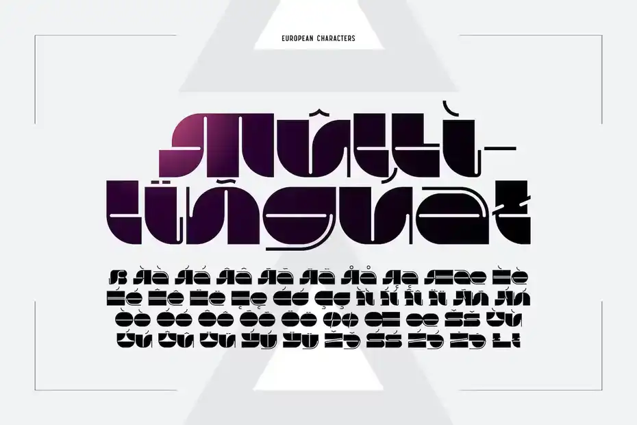 فونت انگلیسی هندسی Contraform - High Contrast Font - 7