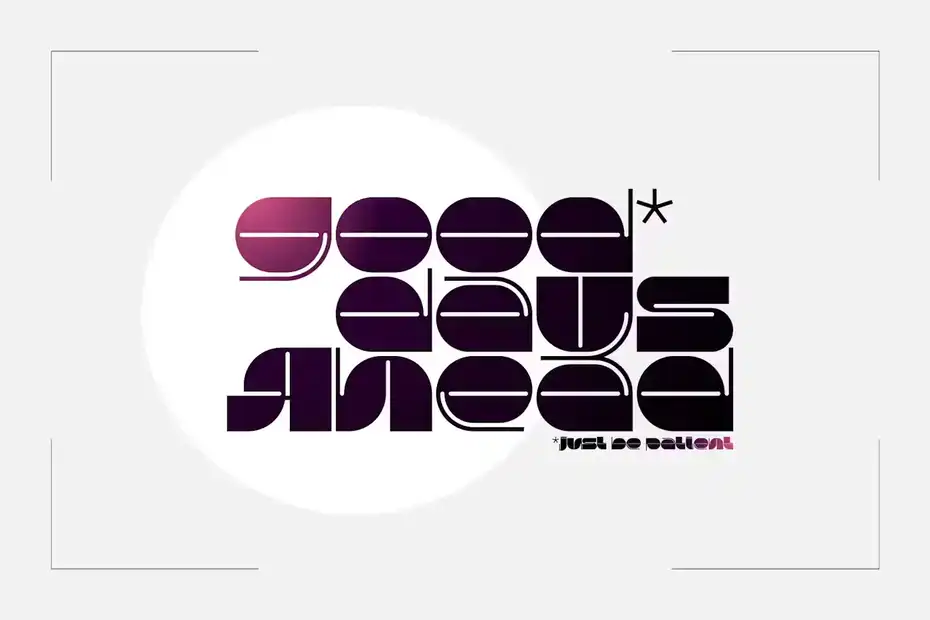 فونت انگلیسی هندسی Contraform - High Contrast Font - 9
