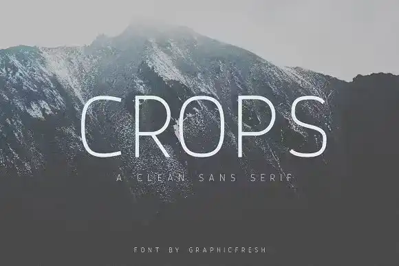 فونت انگلیسی ساده Crops - A Clean Sans Serif - 1