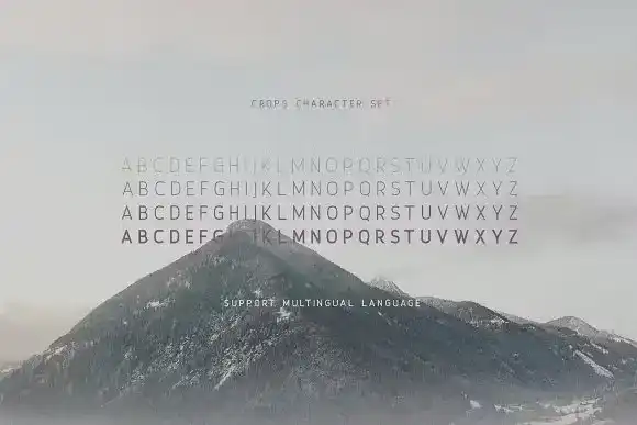 فونت انگلیسی ساده Crops - A Clean Sans Serif - 3