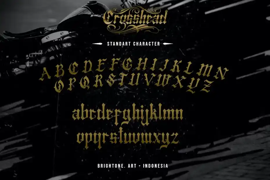 فونت انگلیسی تاتو Crosshead - Blackletter type font - 9
