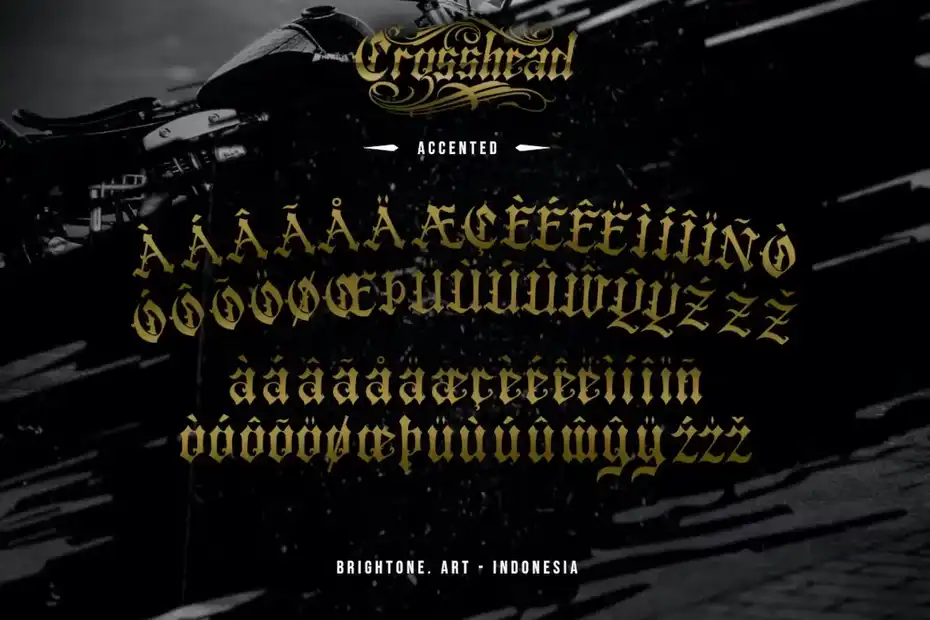 فونت انگلیسی تاتو Crosshead - Blackletter type font - 13