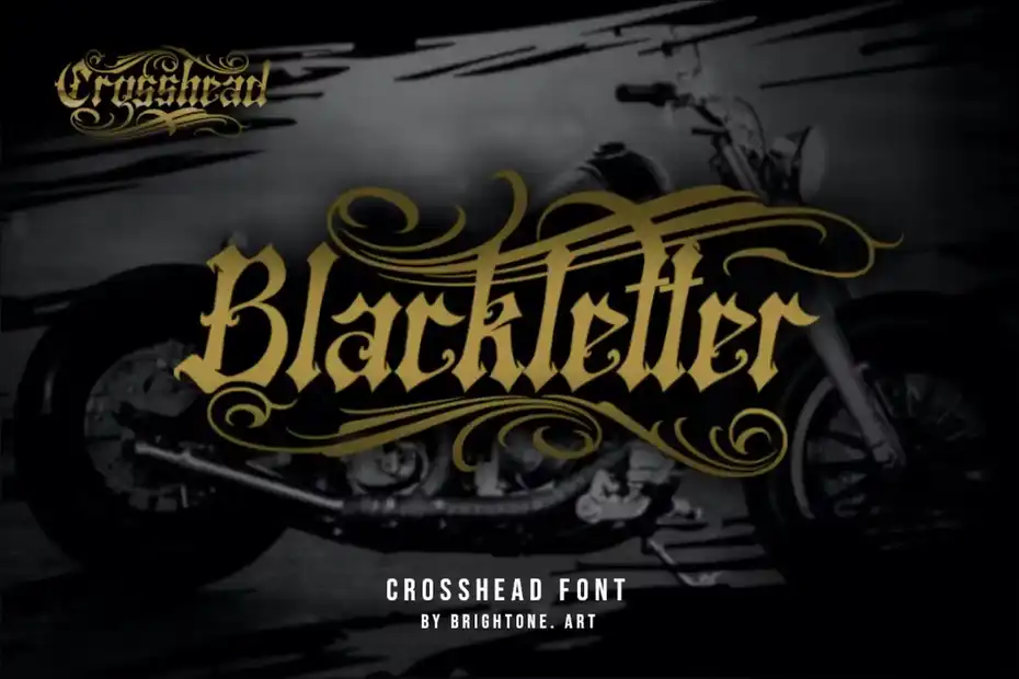 فونت انگلیسی تاتو Crosshead - Blackletter type font - 5