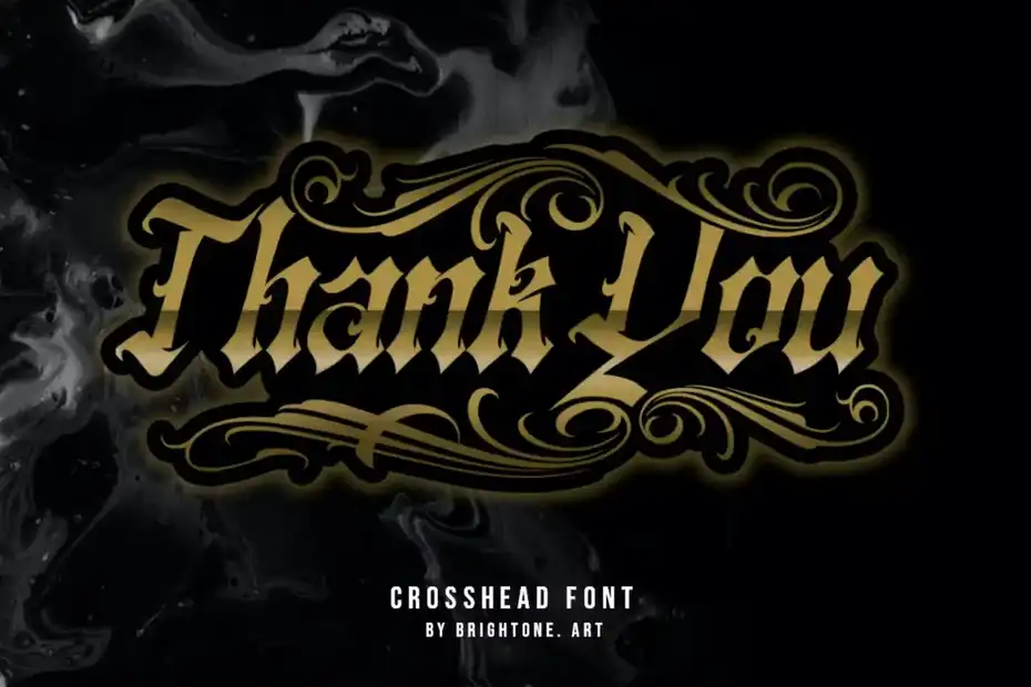 فونت انگلیسی تاتو Crosshead - Blackletter type font - 3