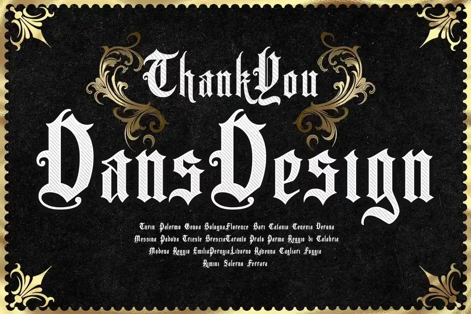 فونت انگلیسی تاتو Crowers luxury Blackletter - 3