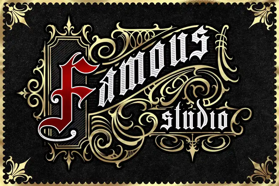 فونت انگلیسی تاتو Crowers luxury Blackletter - 9
