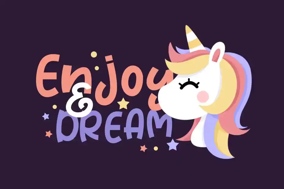 فونت انگلیسی فانتزی Cute Unicorn - 3