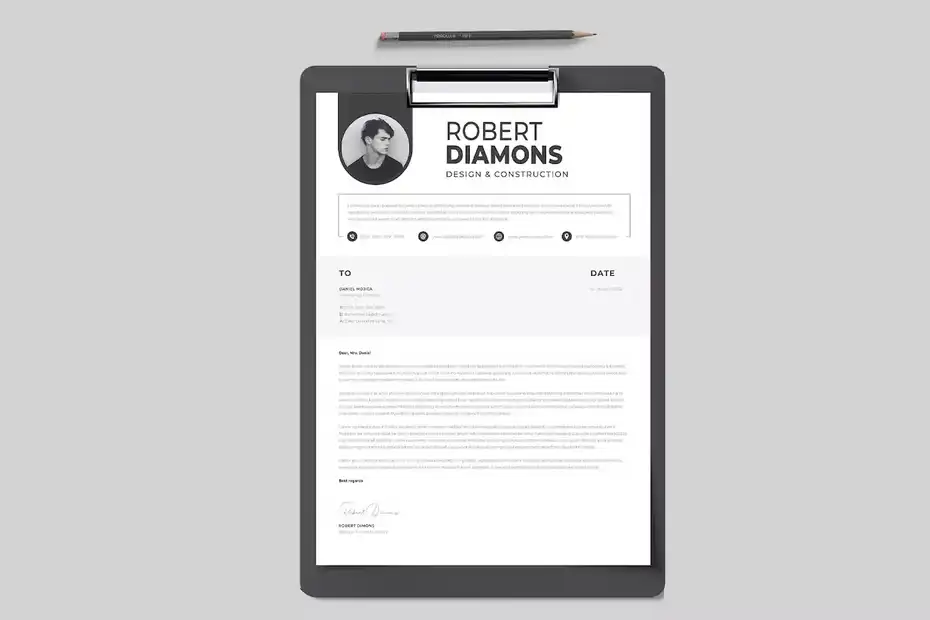 طرح وکتور رزومه CV Template - 1