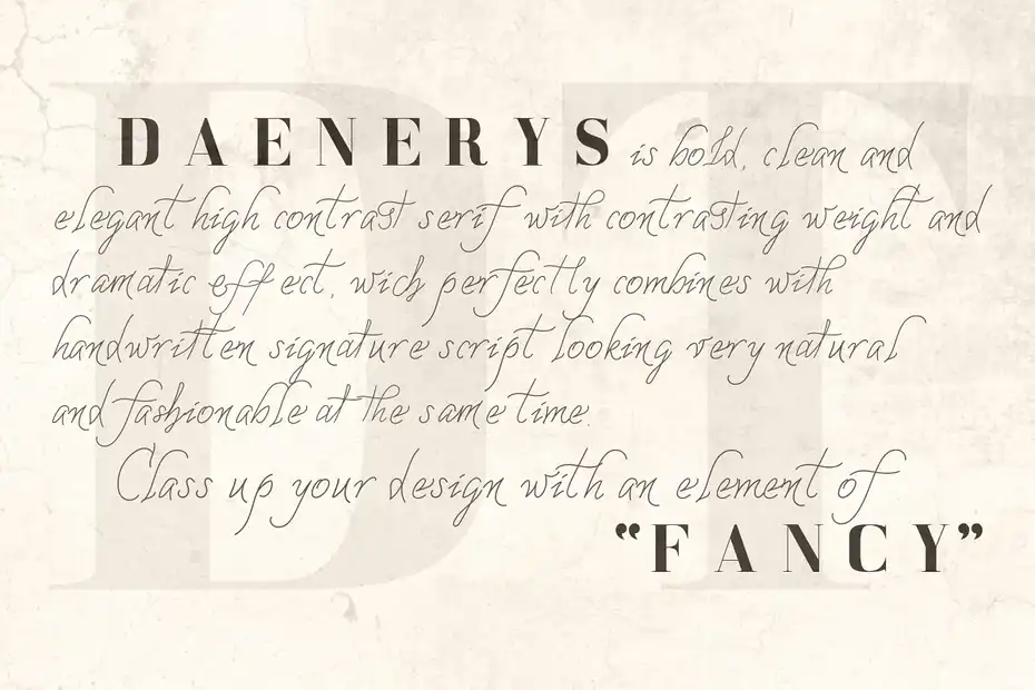 دانلود فونت انگلیسی کلاسیک DAENERYS Serif and Script Font Duo - 2 فونت انگلیسی کلاسیک DAENERYS Serif and Script Font Duo - 1