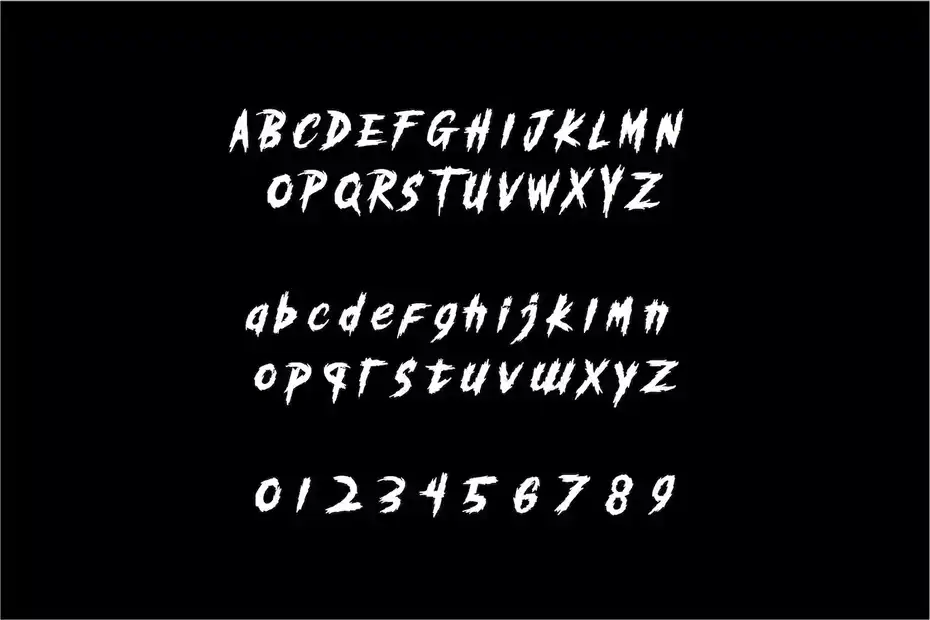 فونت انگلیسی ترسناک Darkmodel Horror Gothic Typeface - 11