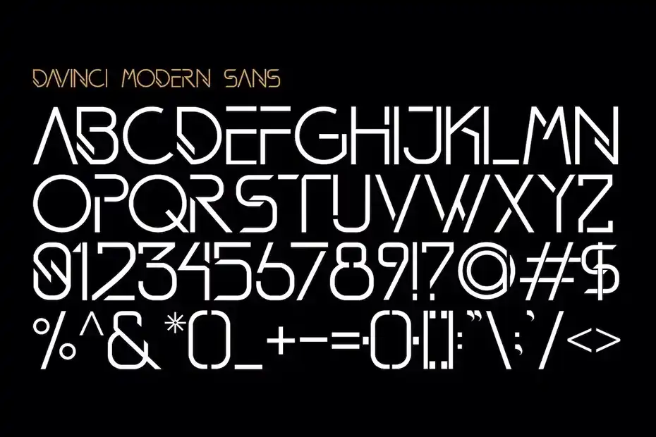 فونت انگلیسی مدرن DAVINCI FONTS | MODERN SANS - 7