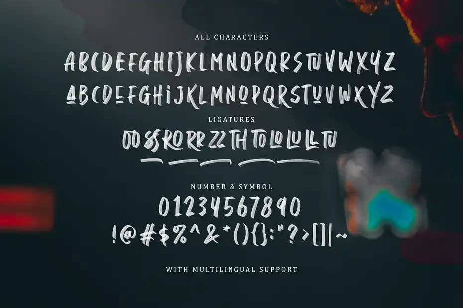 فونت انگلیسی دست نویس Daviton SVG - Freestyle Font - 15