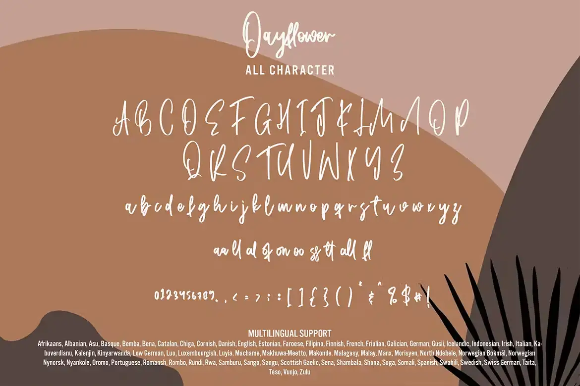 فونت انگلیسی دست نویس Dayflower - Handwritten Font - 6