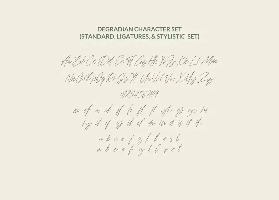 فونت انگلیسی دست نویس Degradian - Handwritten Fonts - 2