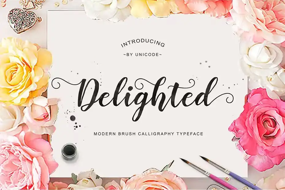 فونت انگلیسی دست نویس Delighted Script - 15