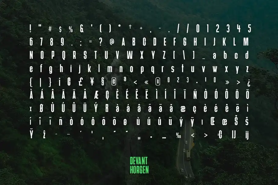 فونت انگلیسی مدرن Devant Horgen - Modern Typeface v3.0 - 9