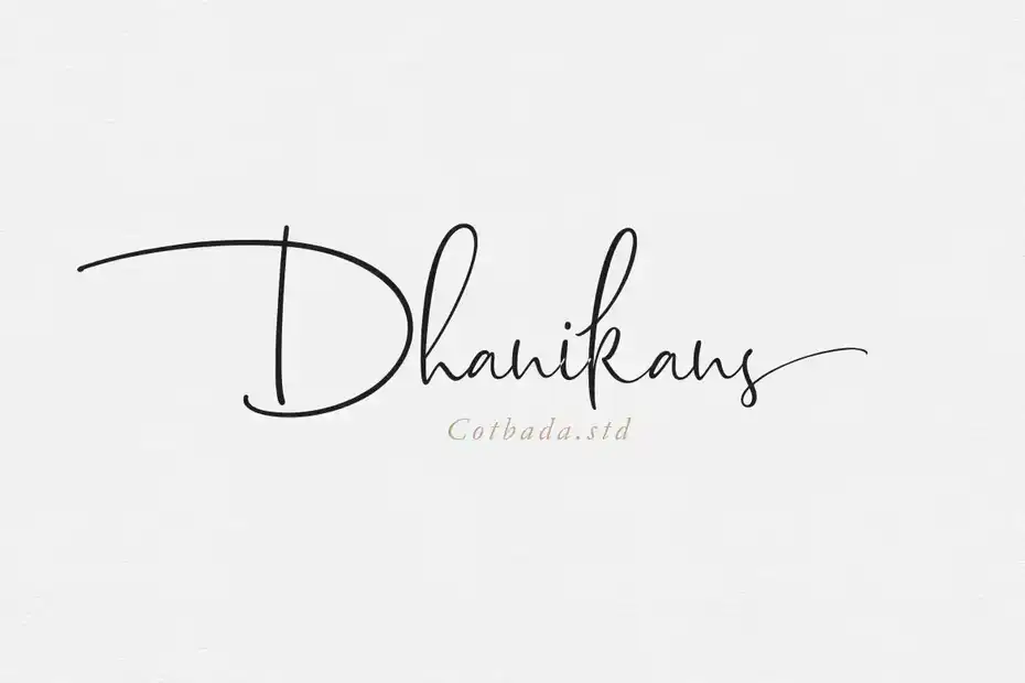 فونت انگلیسی به سبک امضا Dhanikans Signature - 7