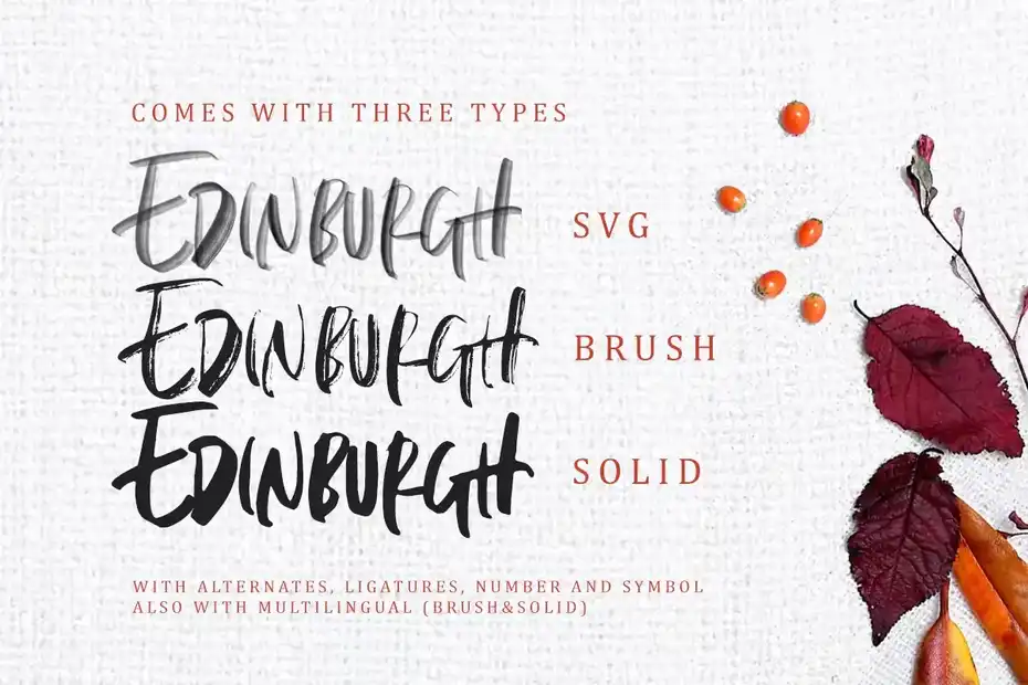 فونت انگلیسی دست نویس Edinburgh - SVG Font - 11