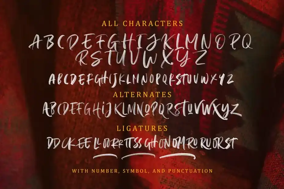 فونت انگلیسی دست نویس Edinburgh - SVG Font - 13