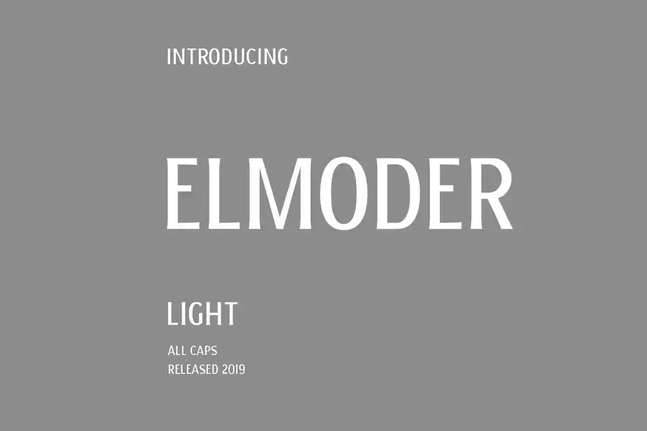 فونت انگلیسی ساده ELMODER LIGHT - 1