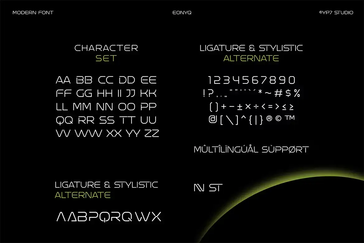 فونت انگلیسی ساده Eonyq Simple Modern Font - 2