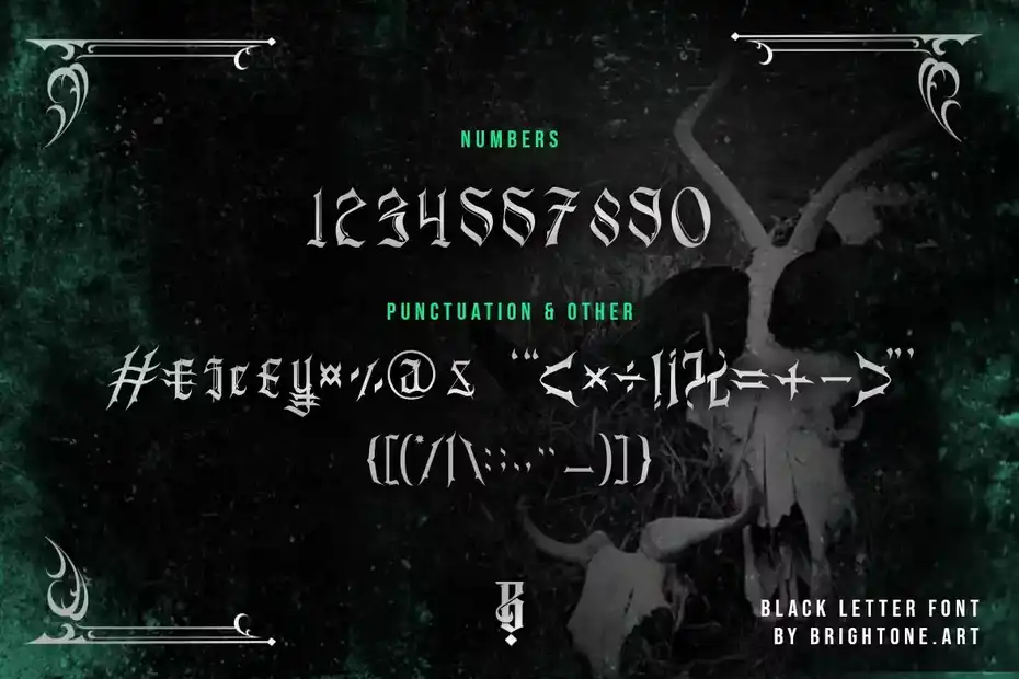 فونت انگلیسی تاتو Espada Del Destino - Gothic Type Font - 14