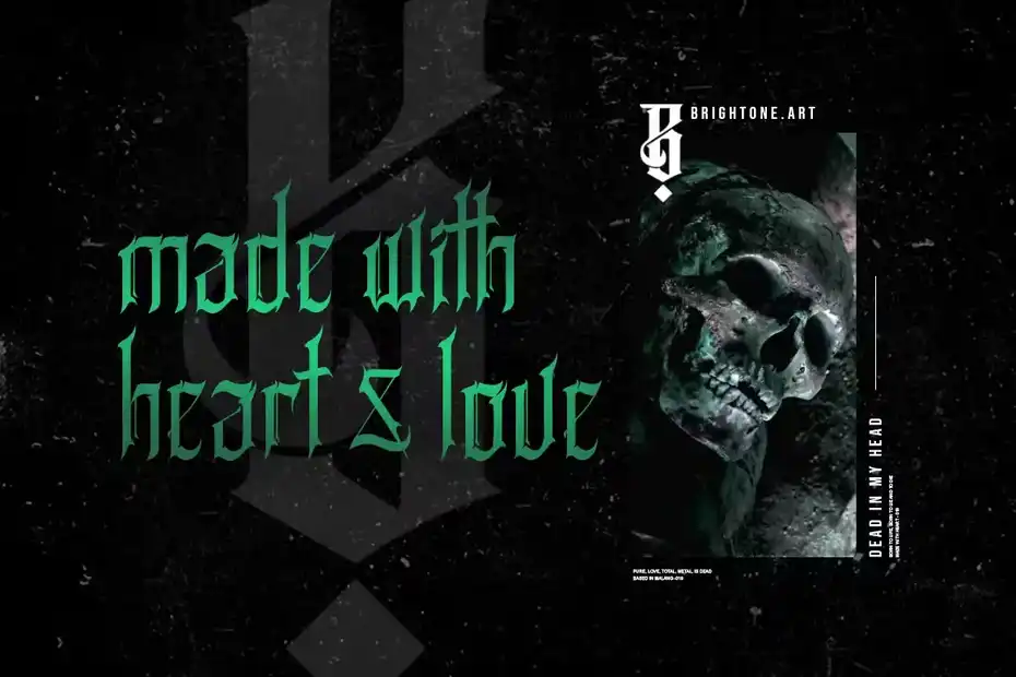 فونت انگلیسی تاتو Espada Del Destino - Gothic Type Font - 6