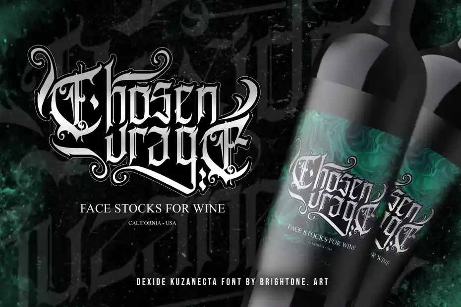 فونت انگلیسی تاتو Espada Del Destino - Gothic Type Font - 8