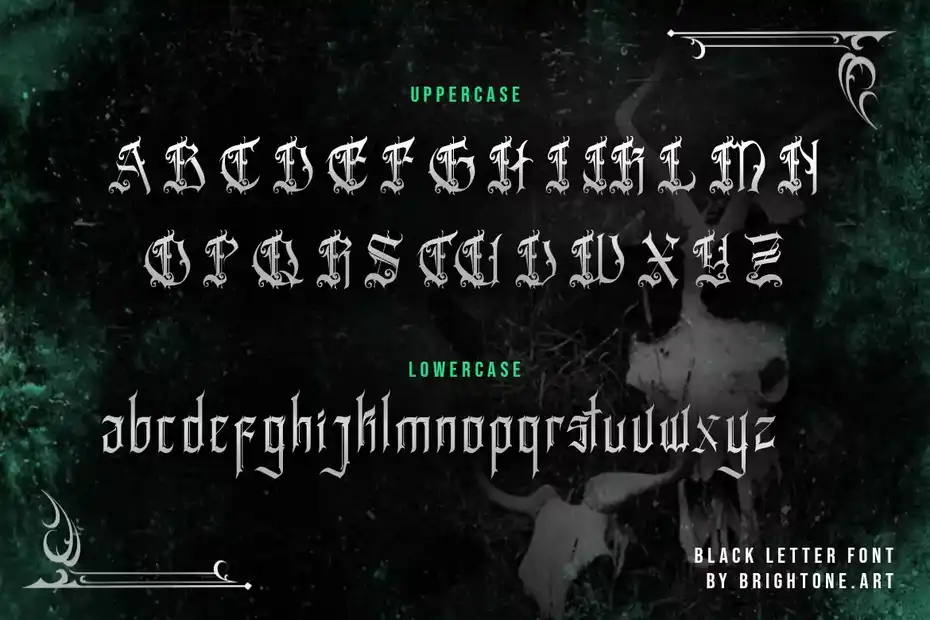 فونت انگلیسی تاتو Espada Del Destino - Gothic Type Font - 10