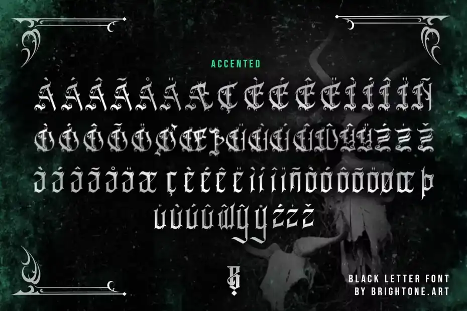 فونت انگلیسی تاتو Espada Del Destino - Gothic Type Font - 16