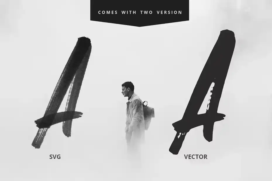 فونت انگلیسی دست نویس Faceback - SVG Brush Font - 7