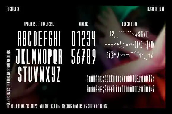 فونت انگلیسی مدرن Faceblock Font - 11