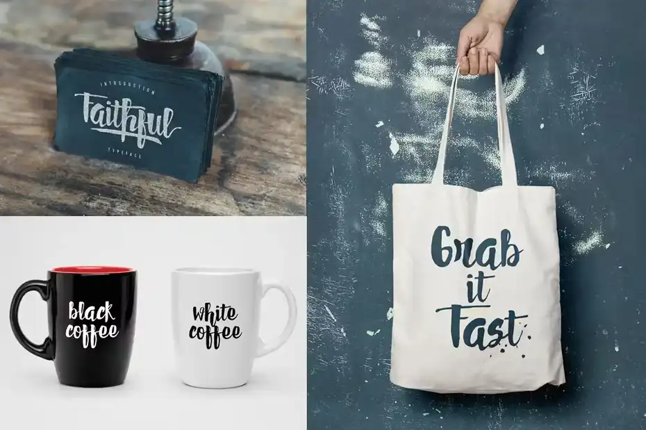 دانلود فونت انگلیسی دست نویس Faithful Typeface - 2 فونت انگلیسی دست نویس Faithful Typeface - 1