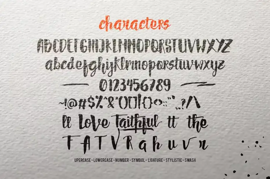 دانلود فونت انگلیسی دست نویس Faithful Typeface - 6 فونت انگلیسی دست نویس Faithful Typeface - 5