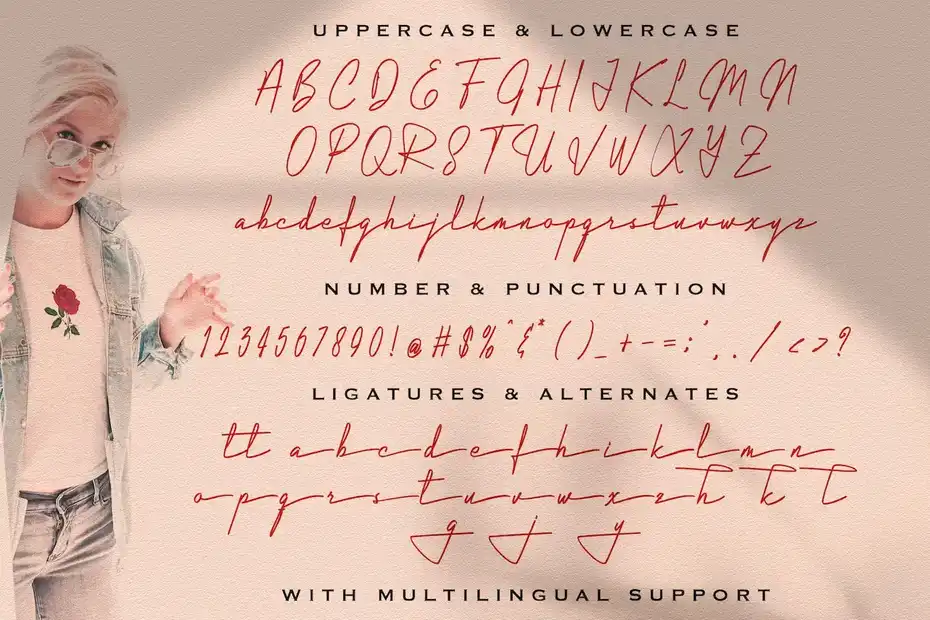 فونت انگلیسی پیوسته Falcon - Handwritten Font - 3