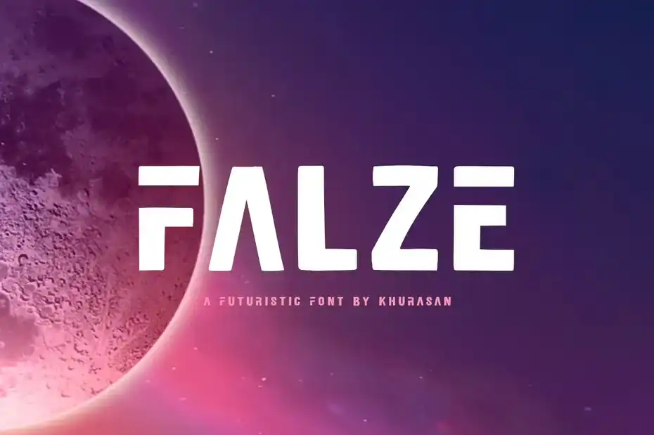 فونت انگلیسی لوگو Falze - Futuristic Logo Font - 11