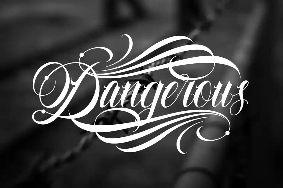 فونت انگلیسی تاتو Familia Tattoo Lettering Font - 1
