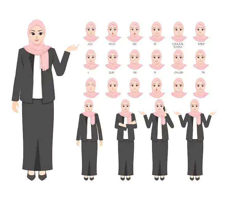 وکتور زن محجبه - 1