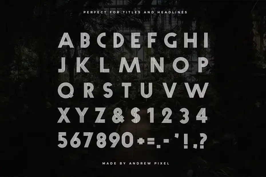 فونت انگلیسی گرافیکی Fiver - Display Font - 7