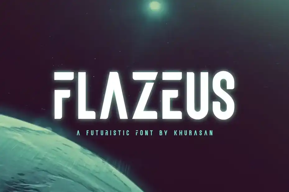 فونت انگلیسی لوگو Flazeus - Futuristic Logo Font - 5