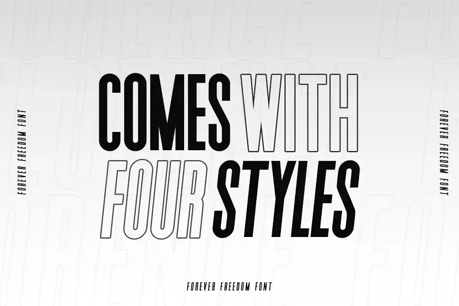 فونت انگلیسی مدرن Forever Freedom Font Family - 9