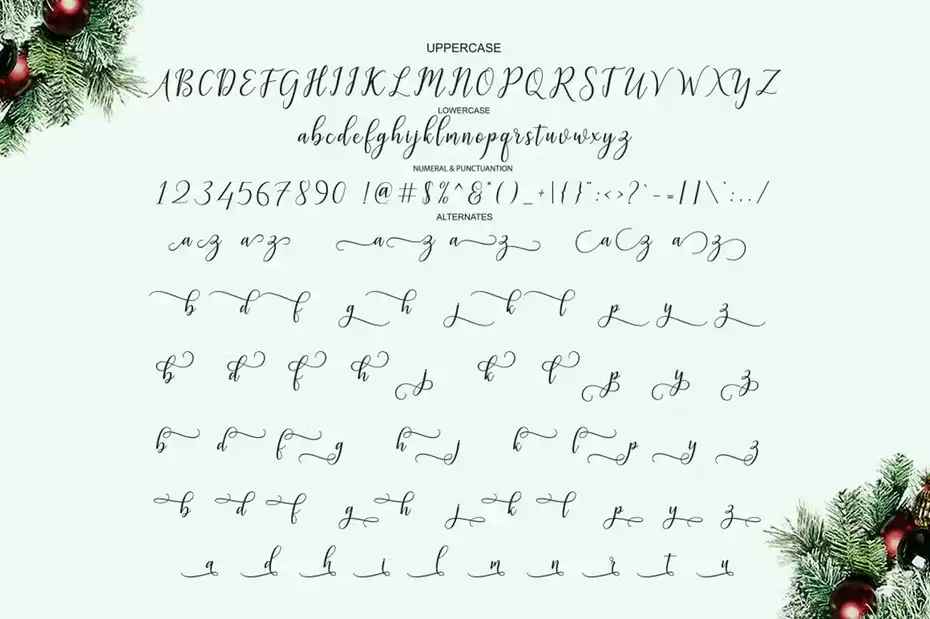 فونت انگلیسی دست نویس Galatia Script - 1