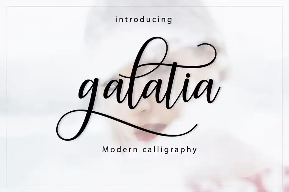 فونت انگلیسی دست نویس Galatia Script - 7
