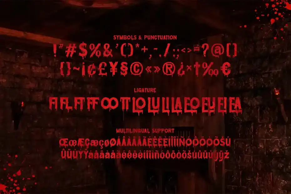 فونت انگلیسی ترسناک Grimes Blood - Scary Blood Font - 5