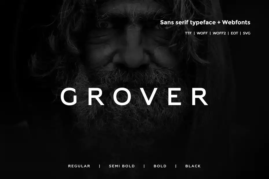 فونت انگلیسی ساده Grover - 1